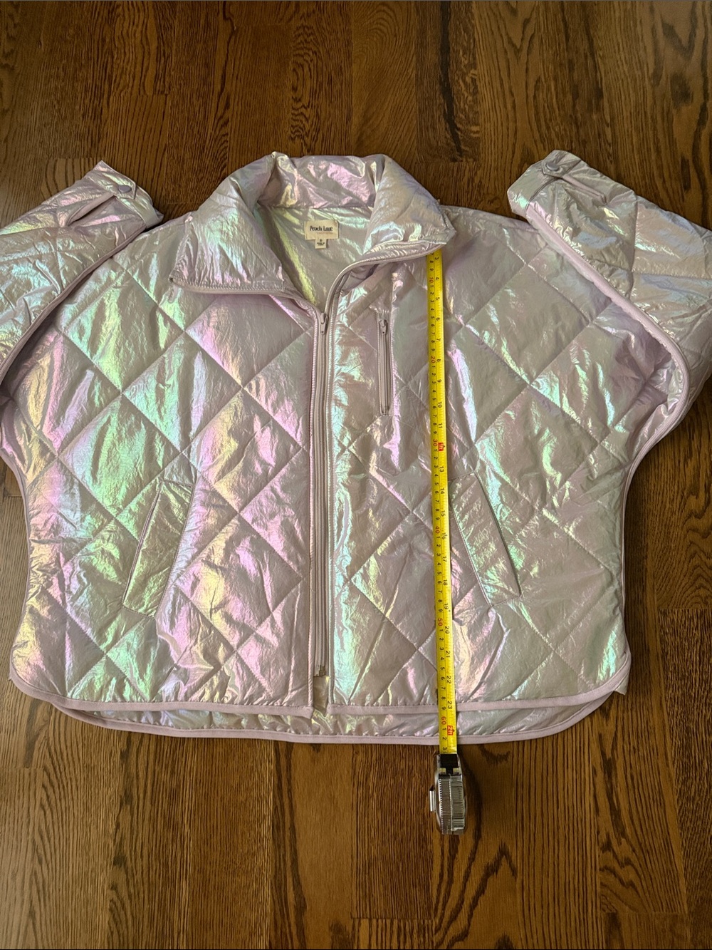 Peach Love California Iridescent Lavender Quilted Jacket medium - Picture 13 of 15